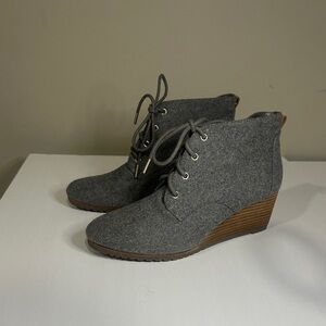 Dr. Scholl's Charcoal Wedge Booties